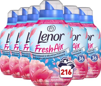 Lenor Fresh Air Wasverzachter - Bloesem - 6 x 36 Wasbeurten - Voordeelverpakking